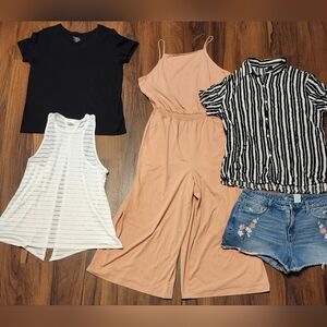 Womens Lot of Sz L Tops, 1 Jumper, & 1 Pair Shorts, NWOT and Gently Loved